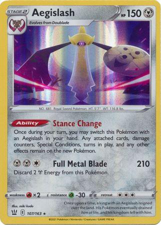 107/163 Aegislash - Battle Styles - Volution Cards and Collectables