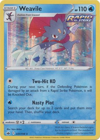 031/198 Weavile - Chilling Reign