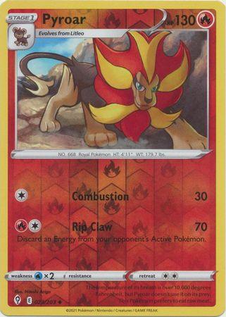 023/203 Pyroar RH - Evolving Skies - Volution Cards and Collectables