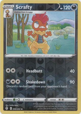 099/203 Scrafty RH - Evolving Skies - Volution Cards and Collectables