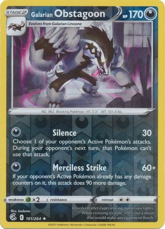 161/264 Galarian Obstagoon RH - Fusion Strike