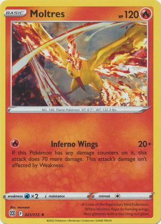 021/172 Moltres - Brilliant Stars - Volution Cards and Collectables