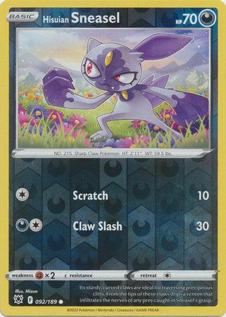 092/189 Hisuian Sneasel RH - Astral Radiance - Volution Cards and Collectables