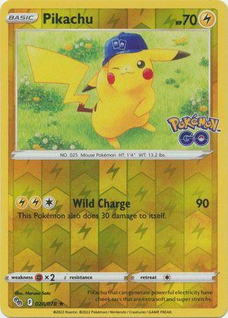 028/078 Pikachu Holo RH - Pokemon GO - Volution Cards and Collectables