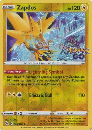 029/078 Zapdos RH - Pokemon GO - Volution Cards and Collectables