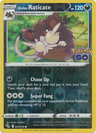 042/078 Alolan Raticate RH - Pokemon GO - Volution Cards and Collectables