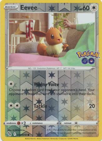 054/078 Eevee RH - Pokemon GO - Volution Cards and Collectables