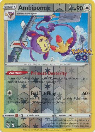 057/078 Ambipom RH - Pokemon GO - Volution Cards and Collectables