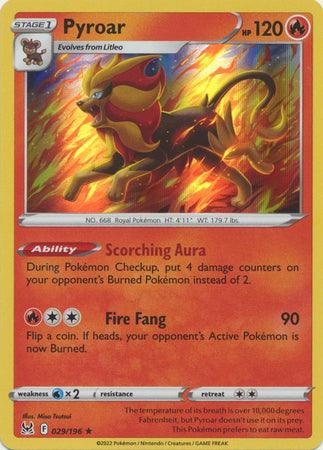 029/196 Pyroar Holo - Lost Origin - Volution Cards and Collectables