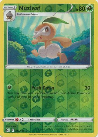 012/196 Nuzleaf RH - Lost Origin - Volution Cards and Collectables