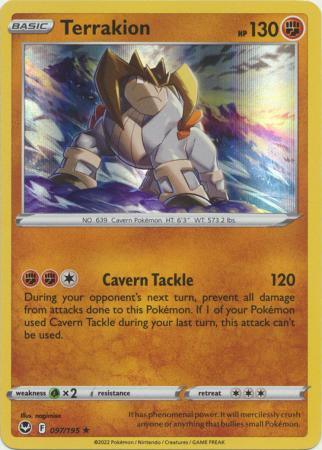 097/195 Terrakion - Silver Tempest - Volution Cards and Collectables