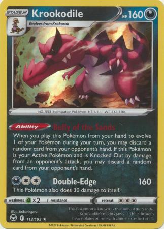 113/195 Krookodile - Silver Tempest - Volution Cards and Collectables