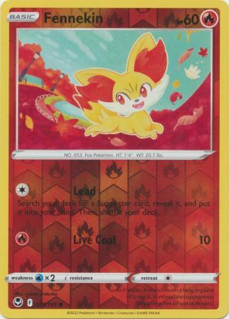 025/195 Fennekin RH - Silver Tempest - Volution Cards and Collectables