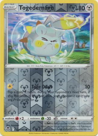 127/195 Togedemaru RH - Silver Tempest - Volution Cards and Collectables