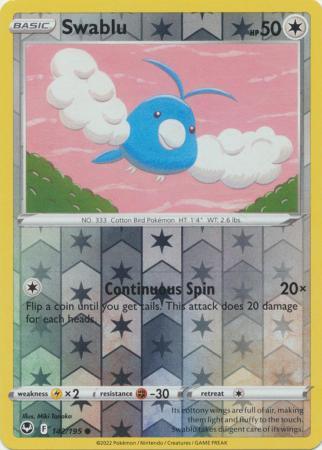 142/195 Swablu RH - Silver Tempest - Volution Cards and Collectables