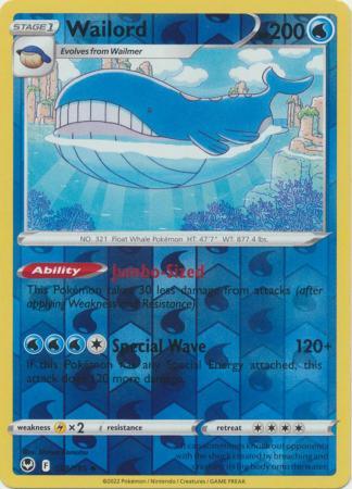 038/195 Wailord RH - Silver Tempest - Volution Cards and Collectables