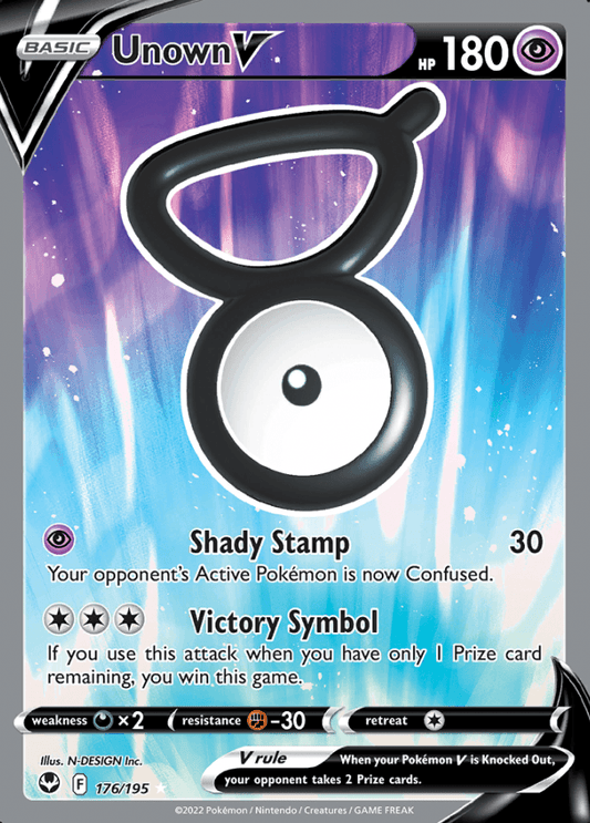 176/195 Unown V - Silver Tempest - Volution Cards and Collectables