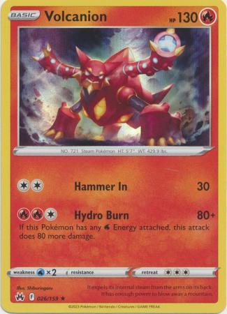 026/159 Volcanion - Crown Zenith - Volution Cards and Collectables