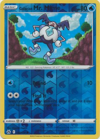 030/159 Galarian Mr. Mime RH - Crown Zenith - Volution Cards and Collectables