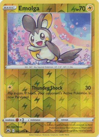 047/159 Emolga RH - Crown Zenith - Volution Cards and Collectables