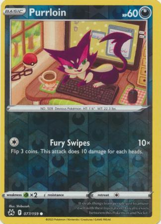 077/159 Purrloin RH - Crown Zenith - Volution Cards and Collectables