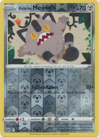 084/159 Galarian Meowth RH - Crown Zenith - Volution Cards and Collectables