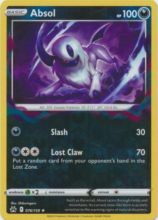 076/159 Absol RH - Crown Zenith - Volution Cards and Collectables