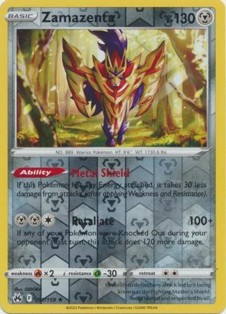 097/159 Zamazenta RH - Crown Zenith - Volution Cards and Collectables