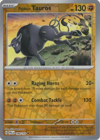 108/193 - Paldean Tauros RH - Paldea Evolved