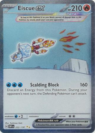 222/197 - Eiscue ex - Obsidian Flames