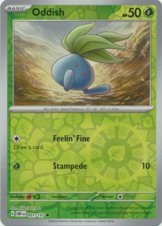 001/197 - Oddish RH - Obsidian Flames