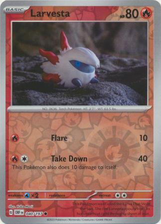 040/197 - Larvesta RH - Obsidian Flames