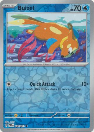 048/197 - Buizel RH - Obsidian Flames