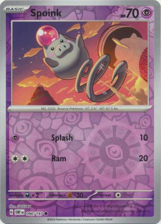 090/197 - Spoink RH - Obsidian Flames