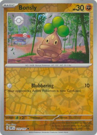 110/197 - Bonsly RH - Obsidian Flames