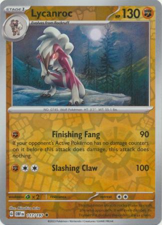 117/197 - Lycanroc RH - Obsidian Flames