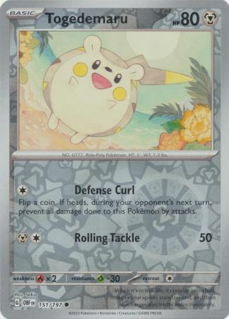 151/197 - Togedemaru RH - Obsidian Flames