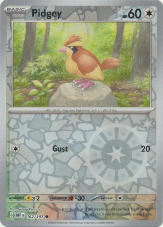 162/197 - Pidgey RH - Obsidian Flames