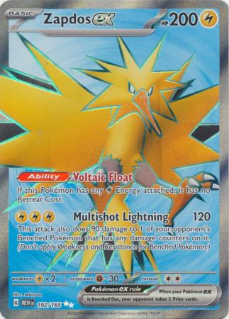 192/165 - Zapdos ex - Pokemon 151