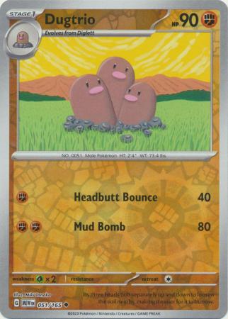 051/165 - Dugtrio RH - Pokemon 151