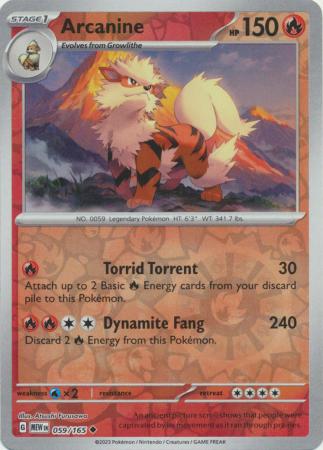 059/165 - Arcanine RH - Pokemon 151