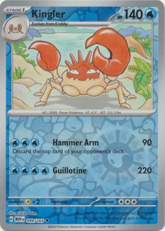 099/165 - Kingler RH - Pokemon 151