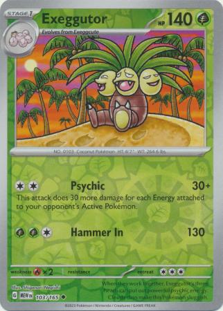 103/165 - Exeggutor RH - Pokemon 151