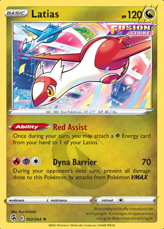 193/264 Latias - Fusion Strike - Volution Cards and Collectables