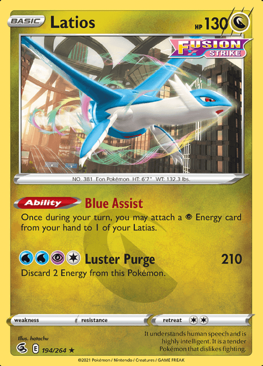 194/264 Latios - Fusion Strike - Volution Cards and Collectables