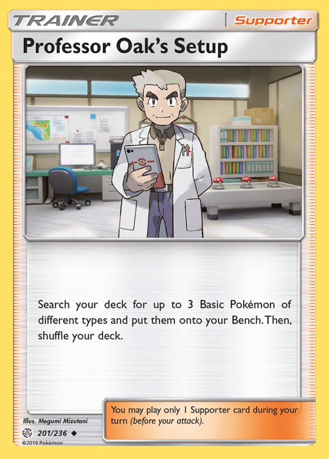 201/236 Professor Oak's Setup - Cosmic Eclipse - Volution Cards and Collectables