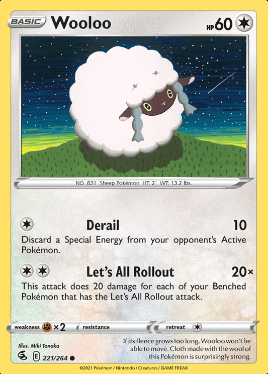 221/264 Wooloo - Fusion Strike - Volution Cards and Collectables