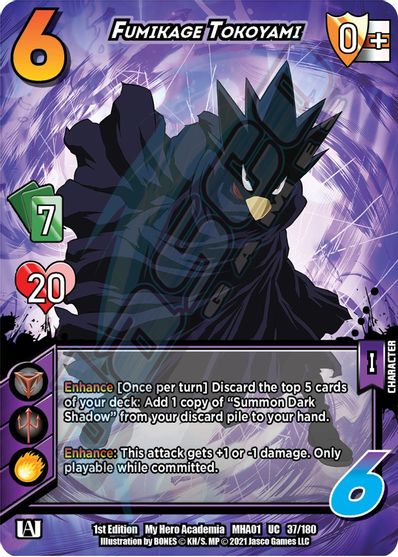 037/180 - Fumikage Tokoyami - My Hero Acedemia Wave 1