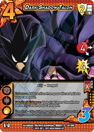 041/180 - Dark Shadow Talon - My Hero Acedemia Wave 1