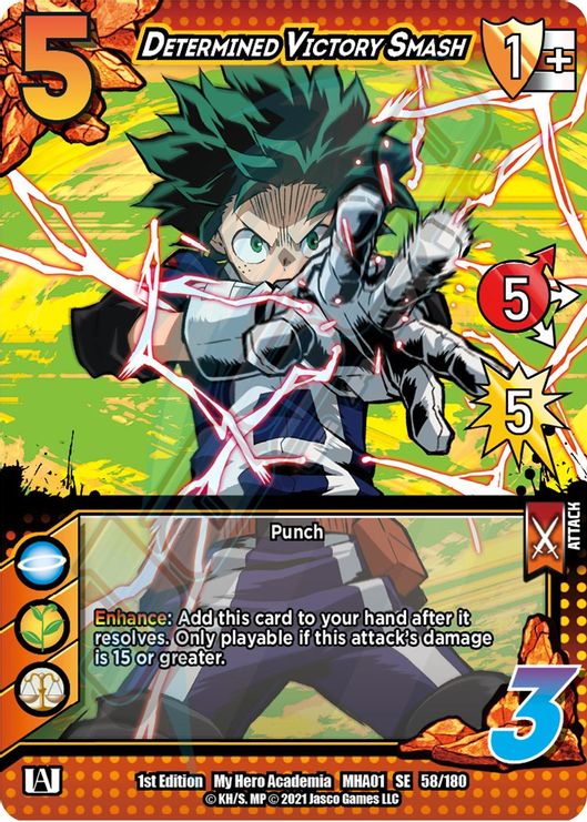 058/180 - Determined Victory Smash - My Hero Acedemia Wave 1 Starter Exclusive